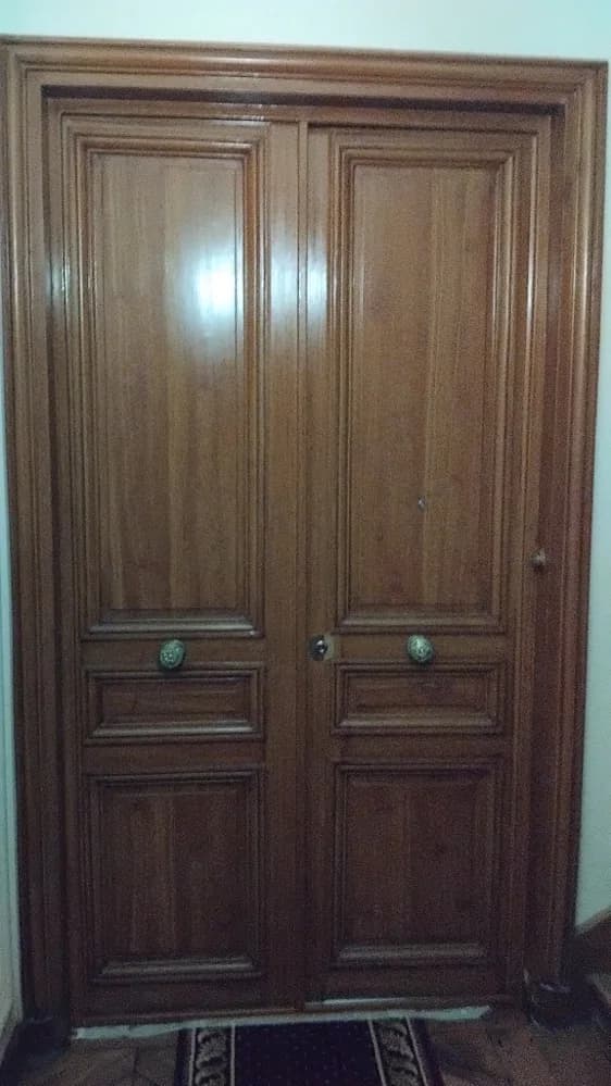 Bloc blindage avec décors faux bois